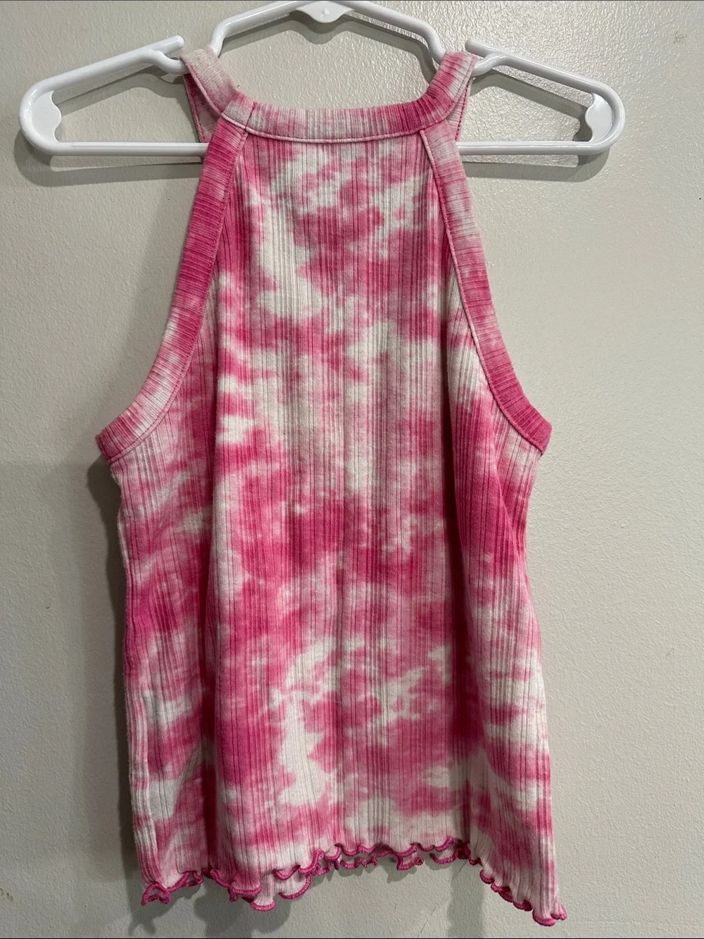 NWOT Wonder Nation Girls Pink Tie Dye Ribbed Tank Top Size 6-6X